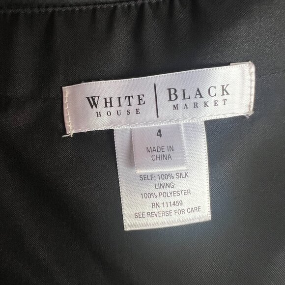 WHBM Black Strapless Fit & Flare Dress - Size 4 - Picture 5 of 6
